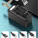 Triple Power 60,000mAh High-Capacity Power Bank for Apple, Android, and Type-C Devices – Black - Image 4