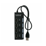 Generic High-Speed 4-Port Mini USB 2.0 Hub for Laptop and Desktop Computers, Black - Image 4