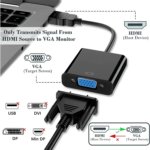 HDMI to VGA Adapter – Gold-Plated Male to Female Converter for Computer, Desktop, Laptop, PC, Monitor, Projector, and HDTV - Image 4