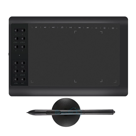 VIN1060 Plus Graphics Drawing Tablet with Battery-Free Pen | Compatible with PC, Mac, and Smartphones - Image 1