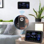 Indoor Weather Station with HD Backlit Screen – Thermometer, Multifunctional Weather Forecast Clock with 12/24-Hour Display and Adjustable Brightness for Home Use - Image 2