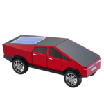 WS-699 7W 1200mAh Solar-Powered Wireless Bluetooth Speaker – Tesla Cybertruck-Inspired Design, Portable Desktop and Party Sound Box with Mini Karaoke Function for Cars and Home Use
