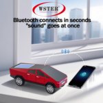WS-699 7W 1200mAh Solar-Powered Wireless Bluetooth Speaker – Tesla Cybertruck-Inspired Design, Portable Desktop and Party Sound Box with Mini Karaoke Function for Cars and Home Use - Image 3