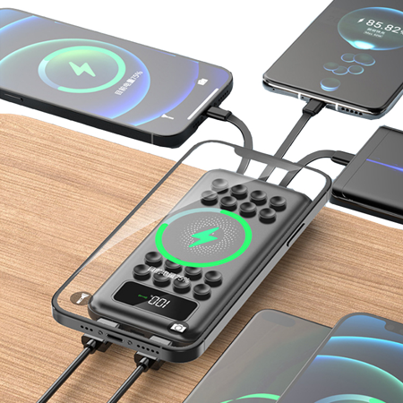 Triple Power Sleek 4-in-1 Plus Wireless Portable Power Bank YD-20 – 30,000 mAh High-Capacity Fast Charging - Image 2