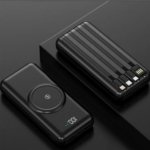 Triple Power Sleek 4-in-1 Wireless Portable Power Bank 20,000mAh – Black - Image 2