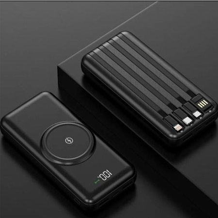 Triple Power Sleek 4-in-1 Wireless Portable Power Bank 20,000mAh – Black - Image 2