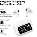 ANC/ENC Air Free Pods Wireless Earbuds with Active Noise Cancellation, Touch Controls, Long Battery Life, and Digital LED Charging Case – White - Image 2