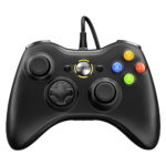 Wired Game Controller compatible with Xbox 360 & Slim and Windows PC (10/8/7), featuring upgraded analogue joysticks, dual vibration shock system.