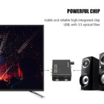 Digital to Analog Audio Converter – Black Stereo DC 5V/2A Portable Fiber Optic to 3.5mm Sound Adapter for Mobile Phones - Image 3