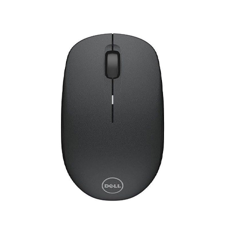 Dell WM126 Wireless USB Mouse with LED Light and Adjustable DPI – Black, Compatible with PC and Laptop