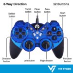 ingle Turbo Gamepad Controller with Joystick and Vibration for PC & Laptop – Blue 908 - Image 4