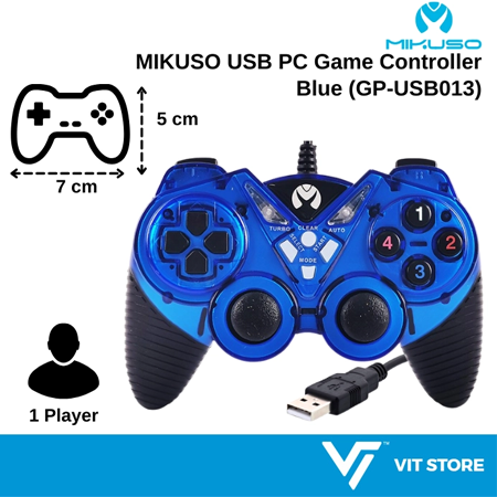 ingle Turbo Gamepad Controller with Joystick and Vibration for PC & Laptop – Blue 908 - Image 2