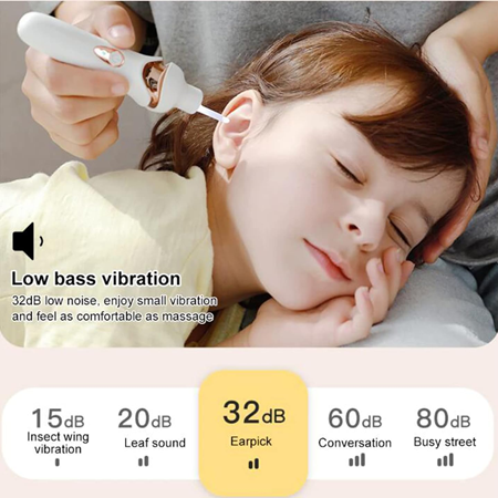 Safety Electric Cordless Earwax Remover Vacuum Cleaner Kit with LED Light, Painless and Powerful Suction Cleaning Tool for Adults and Kids – Black - Image 3