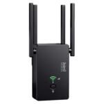 High-Speed Dual Band WiFi Extender Booster – 1200Mbps Wireless Repeater with 4 Antennas, 5GHz & 2.4GHz Support, Built-in Ethernet Port, Compatible with All Routers, Easy Plug-and-Play Setup