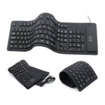 Flexible USB Waterproof Silicone Keyboard – Foldable 85-Key with Soft Rubber Cover for PC and Laptop (Black) - Image 2