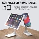 Foldable Desktop Phone & Tablet Stand – Black, Adjustable & Compact Design - Image 3