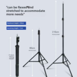 Fusender 8809 Professional Adjustable Tripod Stand for Photography, Live Streaming, and Video Recording - Image 4