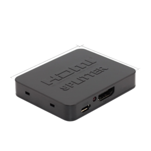 hdmi 6 4K HDMI Splitter 1x2 – Distribute One HDMI Source to Two Displays, Supports Dual Monitor Duplication and Mirroring, HDMI 2.0b, 60Hz, Full HD 1080P, 3D, 18.5Gbps, Compatible with Xbox, PS4, Blu-Ray Player, and HDTV – Black