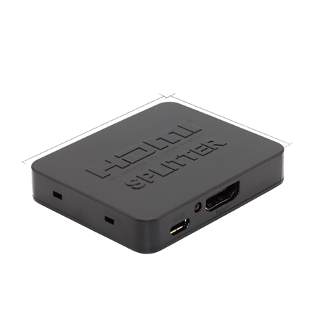 4K HDMI Splitter 1x2 – Distribute One HDMI Source to Two Displays, Supports Dual Monitor Duplication and Mirroring, HDMI 2.0b, 60Hz, Full HD 1080P, 3D, 18.5Gbps, Compatible with Xbox, PS4, Blu-Ray Player, and HDTV – Black