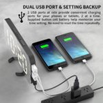 Portable LED Mirror Alarm Clock with HD Digital Display – Large Screen Table and Travel Clock - Image 4