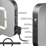 Portable LED Mirror Alarm Clock with HD Digital Display – Large Screen Table and Travel Clock - Image 3