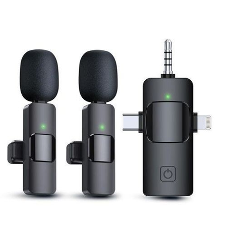 Wireless Lavalier Microphone for iPhone, Android Smartphones & Cameras – Plug-and-Play Recording System