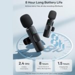 K9 Dual Wireless Lavalier Microphone for Android Type-C Smartphones – Noise Reduction, Plug-and-Play Recording in Black - Image 4