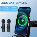 K9 Dual Wireless Lavalier Microphone for Android Type-C Smartphones – Noise Reduction, Plug-and-Play Recording in Black - Image 2