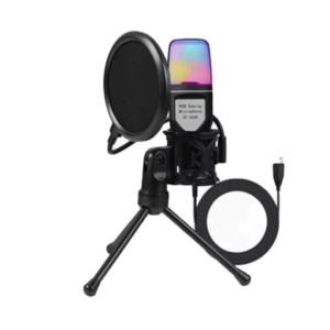 Yanmai SF-666R RGB USB Gaming Microphone with Tripod Stand and Pop Filter – Professional-Grade Recording