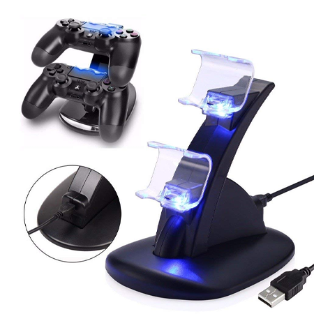Slim Pro LED USB Charging Dock – Premium Stand for PS4 Controllers with Fast & Convenient Charging - Image 3