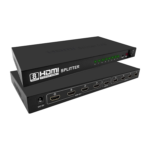 1x8 HDMI Splitter – 8 Output Ports, 4K@2K & 1080P Support, 3D Compatible, HDMI 1.4, Black