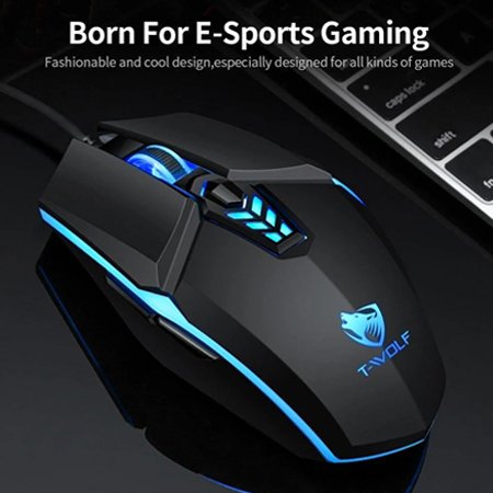 T-WOLF G510 Professional Gaming Mouse – 6 Programmable Buttons, RGB LED Lighting, 3200 DPI, and 20 Million Click Lifespan - Image 3