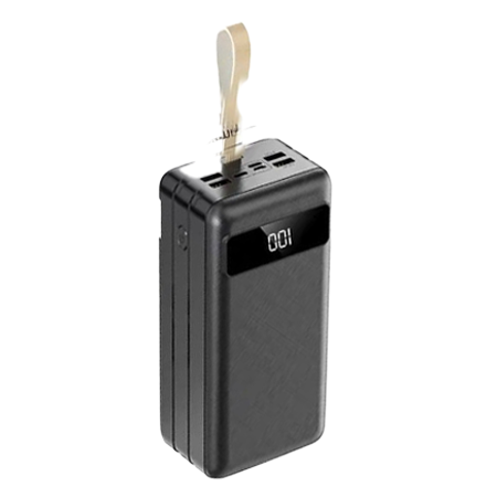 Triple Power 60,000mAh High-Capacity Power Bank for Apple, Android, and Type-C Devices – Black