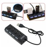 Generic High-Speed 4-Port Mini USB 2.0 Hub for Laptop and Desktop Computers, Black - Image 3