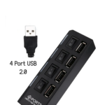 Generic High-Speed 4-Port Mini USB 2.0 Hub for Laptop and Desktop Computers, Black - Image 2