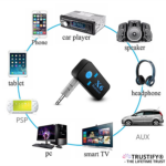 X6 Bluetooth 4.0 Car USB Music Receiver – Wireless Audio Adapter with TF Card, 3.5mm Aux, Hands-Free Calling, and Bluetooth Transmitter (Black) - Image 4