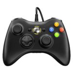 Wired Game Controller compatible with Xbox 360 & Slim and Windows PC (10/8/7), featuring upgraded analogue joysticks, dual vibration shock system.