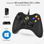 Wired Game Controller compatible with Xbox 360 & Slim and Windows PC (10/8/7), featuring upgraded analogue joysticks, dual vibration shock system. - Image 3