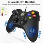 Wired Game Controller compatible with Xbox 360 & Slim and Windows PC (10/8/7), featuring upgraded analogue joysticks, dual vibration shock system. - Image 2