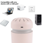 USB Mini Car Air Humidifier and Essential Oil Diffuser with 300ml Capacity – White - Image 2