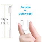 Apple Lightning 8-Pin to 3.5mm Audio Jack Adapter AUX Converter for iPhone 14, 13, 12, 11, X, XS, 8, 7, 6S, SE, iPod & iPad – Headphone and Car Stereo Connector, White Brand: ZQWINT - Image 3