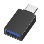 USB-C to USB 3.0 OTG Adapter – BorlterClamp Type-C to USB Adapter Compatible with MacBook Air 2020, iPad Pro 2020, and Other USB-C Devices, Black