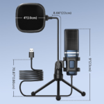 TONOR TC-777 USB Cardioid Condenser Microphone with Tripod Stand and Pop Filter for Podcasting and Streaming - Image 2