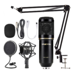ZINGYOU BM-800 Condenser Microphone – Cardioid Studio Recording Mic with Shock Mount and XLR Cable