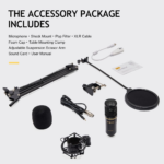 ZINGYOU BM-800 Condenser Microphone – Cardioid Studio Recording Mic with Shock Mount and XLR Cable - Image 3