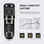 ZINGYOU BM-800 Condenser Microphone – Cardioid Studio Recording Mic with Shock Mount and XLR Cable - Image 4