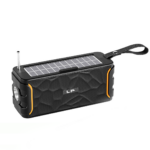 LP-V95 Portable Wireless Bluetooth Speaker – Dual Solar Panels, FM Radio, Torch, Stereo Bass Woofer, USB/TF Support