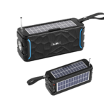 LP-V95 Portable Wireless Bluetooth Speaker – Dual Solar Panels, FM Radio, Torch, Stereo Bass Woofer, USB/TF Support - Image 4