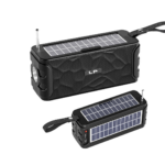LP-V95 Portable Wireless Bluetooth Speaker – Dual Solar Panels, FM Radio, Torch, Stereo Bass Woofer, USB/TF Support - Image 3