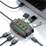 10-Port USB 3.0 Hub with Power Adapter – High-Speed Multiport USB Splitter with 3.9ft Cable, Compact USB Extension Dock for Desktop, Laptop, Xbox, Camera, Keyboard, and Mouse - Image 2